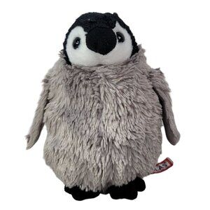 2/$15 Douglas Realistic Penguin Plush Chick Cuddles Gray Black 6.5" 2017 #3787